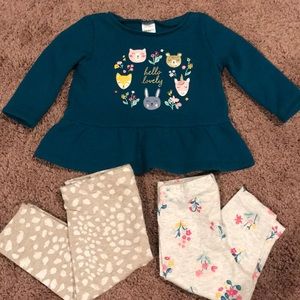 Baby girl sweater and leggings  bundle